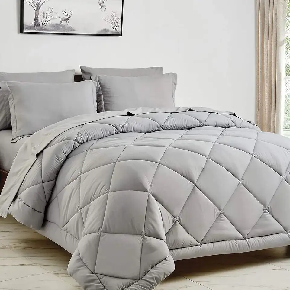 Factory Custom White Microfiber Polyester Quilt Bed Duvet Insert 100% Cotton Soft Duvet