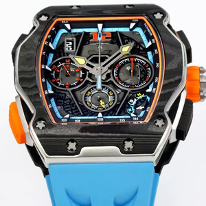 New RM6701 <b>Automatic</b> Winding Dual <b>Chronograph</b> Sports Car Design Barrel-Shaped Case Men's Business Mechanical Watch - Product Image 2