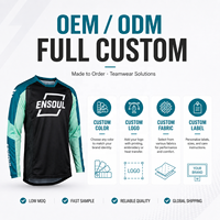 Maßgeschneidertes Farbblock-Atmungsaktives Mesh-Moto-Trikot Schnelltrocknend Leichtgewichtig Langarm Sport-Lauf-Trainings-T-Shirt Private Label