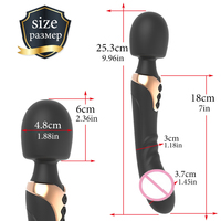 AOLAN Doppelkopf AV-Stab Großer Leistungsstarker Vibrator mit Doppelmotor Silikon-Stab G-Punkt-Massagegerät 10-fach Vibrator für Paare Stimulator