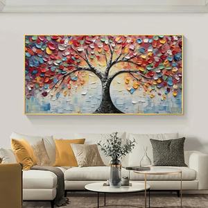 Peinture abstraite lumineuse en gros style nature morte pour la décoration murale, œuvre d'art texturée faite à la main pour la maison, l'hôtel et le bureau - Product Image 4