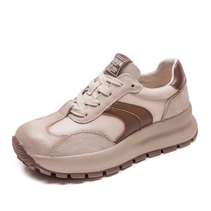 Nouvelles baskets décontractées à semelle épaisse et couleurs assorties, style 2026, pour femmes de petite taille, idéales pour la marche urbaine. - Product Image 4