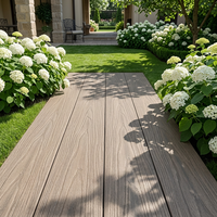 Revêtement de terrasse en WPC Vanjoin à faible entretien, protégé contre les UV, surface en relief 3D, sol composite pour jardin extérieur