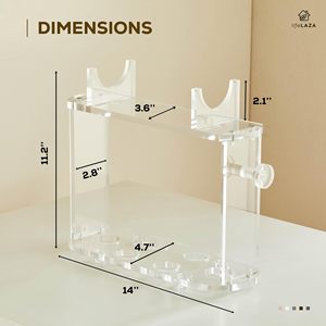 ที่วางอะคริลิคและอุปกรณ์จัดระเบียบ ใช้ได้กับเครื่อง <span class=keywords><strong>Airwrap</strong></span> ของ <span class=keywords><strong>Dyson</strong></span> และอุปกรณ์เสริม <span class=keywords><strong>Airwrap</strong></span> ชั้นวางเครื่องจัดแต่งทรงผม <span class=keywords><strong>Airwrap</strong></span> แบบตั้งโต๊ะ - Product Image 4