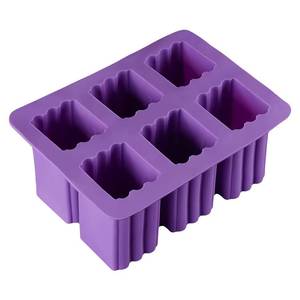 Hot-selling 6-cavity rectangular <b>silicone</b> mold, large size, sustainable mold for soap making - Product Image 5