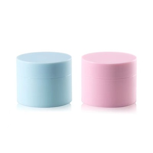 Round Cosmetic Packing White Black Blue Pink PP Plastic Double Walled Frosted Cream Jar 3g 5g 10g 15g 30g 50g 80g for SkinCare