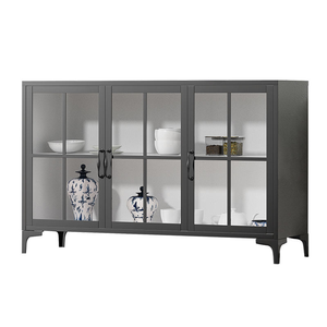 Armoire de rangement de cuisine à la mode Armoire de sol autoportante de salon avec rangement ouvert - Product Image 5