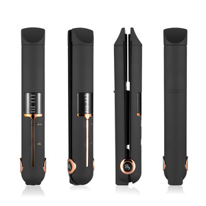 Mini fer à lisser sans fil USB NB WIDE, rechargeable, avec écran LED, céramique française, pour la maison et l'extérieur - Product Image 3