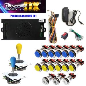 Kit de Juego Arcade <span class=keywords><strong>Pandora</strong></span>'s 9800 <span class=keywords><strong>en</strong></span> 1, Caja de Juego Saga, Joystick de 5 Pines, Botón Pulsador Plateado, 2 Jugadores, Enchufe Estadounidense - Product Image 4