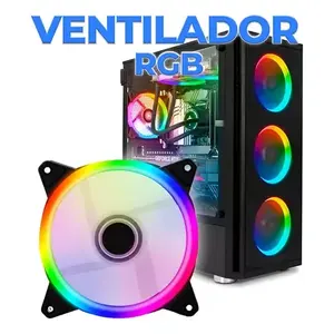 Ventilateur de jeu RGB 12 cm, refroidissement par air pour CPU, roulement à billes hydro, 2200 tr/min, 65 CFM, silencieux, 20 dBA, 3 broches/4 broches, modèle EGTMA CLR44 avec LED colorées - Product Image 6