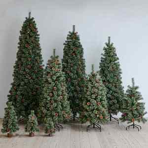 Árbol de Navidad Grande de Lujo, Simulado, con PVC Encriptado, Agujas de Pino y Piñas, Árbol Automático - Product Image 1
