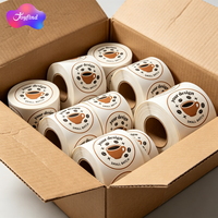 Etiqueta Personalizada con su Logotipo, Etiqueta para Botellas, Rollo de Etiquetas Impermeables para Panadería y Café