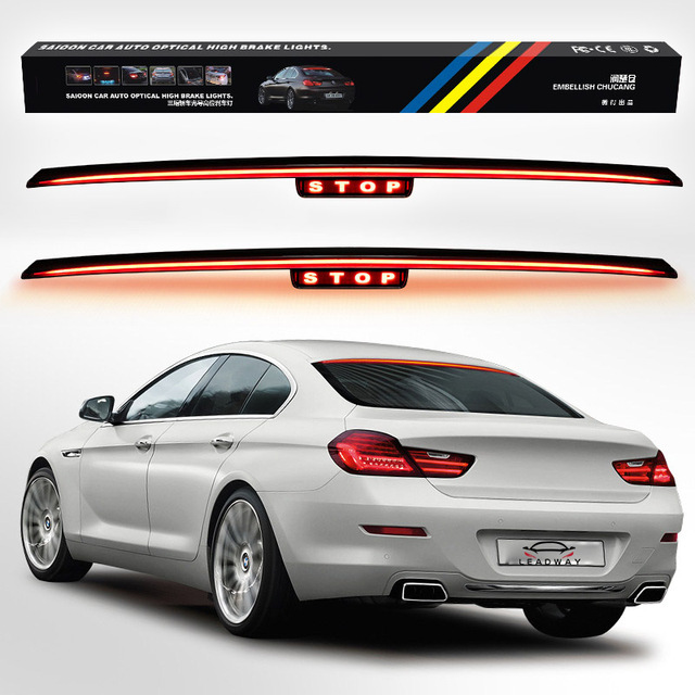 Universal 90cm LED High Brake Light Sedan Rear Windshield Stop Signal Lamp Safety Warning Accessories for Car Styling