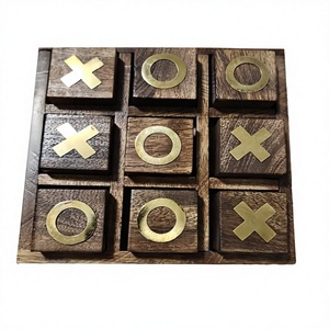 Handcrafted Wooden Tic Tac Toe <b>Game</b> Educational Family Board <b>Game</b> Travel <b>Puzzle</b> Toy for Kids and Adults - Product Image 3
