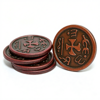 Pièces de jeu en alliage de zinc plaqué imitation antique, fabriquées sur mesure en usine, avec découpe et impression pour jeux de société