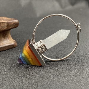 HZ - Juego de Mini Pirámides de 7 Chakras Grabadas, Pirámides de Piedras Preciosas, Piedras Curativas, Compra en Forma de <span class=keywords><strong>Eisa</strong></span> Crystals Indian - Product Image 2