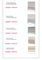 Persianas romanas dobles modernas, tela blanca transparente personalizada, característica opaca, cortinas integradas fáciles para sala de estar, plástico Horizontal