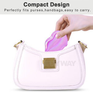 Laser sáng bóng đôi bên 2X phóng đại vẻ đẹp sang trọng kim cương nhỏ gọn cầm tay mỹ phẩm mini Túi du lịch Gương Cổ Điển - Product Image 6