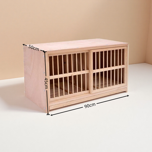 Sıcak Satış Katlanabilir Ahşap Kafes Klasik Stil Düz Desenli Nefes Alabilen Düğme Kapatmalı Güvercin Üretim Kuş Kutusu İç Mekan Dış Mekan - Product Image 5