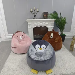 2023 Novo design de moda bonito aceitar personalizado criança bebê animal crianças animal crianças saco de feijão assento New Penguin almofada sofá