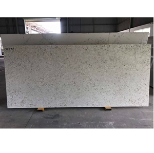 Wholesale High Quality White Quartz Slabs Q9372 Polished Cloudy Gray Veins Engineered Stone Countertop Wholesale - Product Image 1