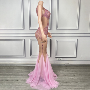 Novance Y4248 Robes <span class=keywords><strong>de</strong></span> <span class=keywords><strong>soirée</strong></span> tendance pour femmes 2024 avec diamants, élégantes, sans manches, pour les soirées - Product Image 2