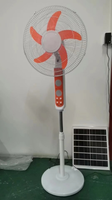Ventilateur solaire électrique rechargeable pour la maison, 16/18 pouces, avec panneau solaire et lampe anti-moustiques, haute vitesse du vent, respectueux de l'environnement