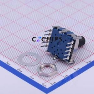 SRBV151102 Rotary Switch Through hole Component (THT) Switch 5 Flat Type PC Pin Non-Short Circuit - Product Image 2