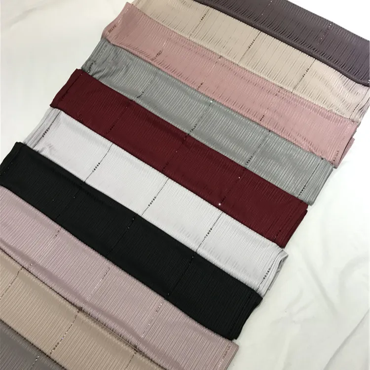 Di alta Qualità Delle Donne Chiffon Splicing Testa Sciarpa A Maglia Luce Bordo di Cinque di Perforazione a Caldo Scialle Musulmano E Avvolgere Femminile Hijab Stole