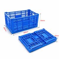 Caisses en plastique perforées pliables robustes, recyclables, de qualité supérieure, pour le stockage et le transport