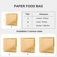 Sacs en papier kraft ciré personnalisés avec logo pour la restauration rapide, résistants à l'huile, pour les collations, les hot-dogs, les corn-dogs, les hamburgers, les biscuits