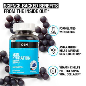 Gummies OEM Meilleure Combinaison Éclatante au <span class=keywords><strong>Collagène</strong></span> et au L-Glutathion pour l'Hydratation et le Blanchiment de la Peau - Product Image 4