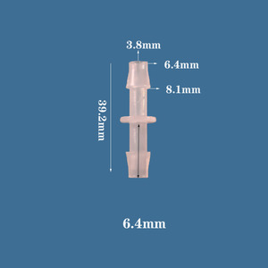 Raccordi di superficie liscia in plastica da 6mm PP direttamente attraverso i giunti per connettore per tubo di tubo minimo ordine 1 pezzo - Product Image 5