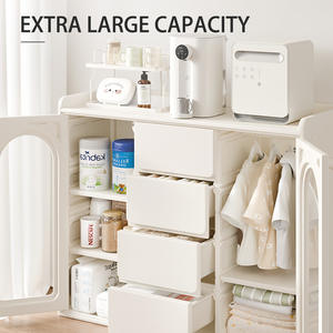 新発想 ベビー家具 ビジュアルキャビネットドア 引き出しデザイン リビングルーム 子供用収納キャビネット ストレージディスプレイキャビネット - Product Image 2