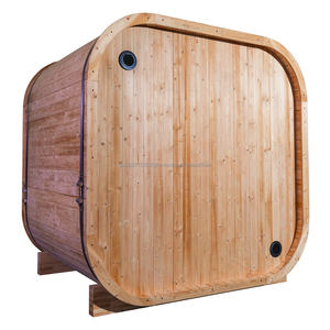 Sauna sec infrarouge lointain écologique moderne en cèdre rouge et épicéa pour 4 à 6 personnes avec toit imperméable pour villa - Product Image 3