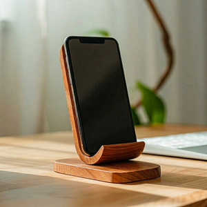 Soporte de Madera para Teléfono, Artículo de Regalo, Base para Móvil con Grabado Personalizado, Soporte para Smartphone de Madera Sólida, Promocional Corporativo, Ecológico, de Alta Calidad - Product Image 1