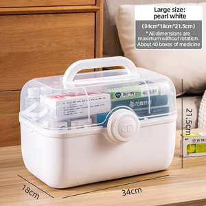 Estuche de Almacenamiento de Emergencia Familiar, Organizador de Medicamentos Popular, Contenedor Transparente de Primeros Auxilios, Kit de Emergencia, Caja Médica de Plástico - Product Image 6