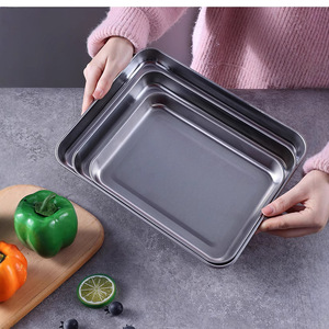2-in-1 Stainless Steel Baking Set – <b>Pan</b> Tray with Wire Cooling Rack, Oven Roasting Rack for Cake, Brownie, <b>BBQ</b>, Chicken, Vegetab - Product Image 5