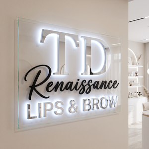 Enseigne LED personnalisée pour entreprise, enseignes lumineuses LED, enseigne en acrylique 3D, enseigne à lettres 3D, signalétique extérieure pour studio de beauté - Product Image 1