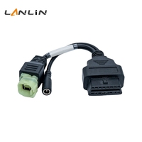 Cable de Diagnóstico para Motocicleta IP67 Impermeable con Núcleo de Cobre OBD2 de 16 Pines a 4 Pines + DC