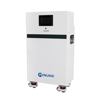 Système de stockage d'énergie domestique tout-en-un WINUNIK 51,2 V 205 Ah 10 kWh LiFePO4 empilable, batterie au sol mobile pour système solaire résidentiel photovoltaïque