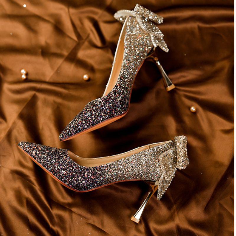 BEST BODY ゴールド ハイヒール 25 Liyke 2025 New Summer Fashion Hollow Out Strange High Heels