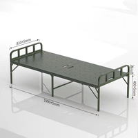Lit de camping portable simple à double pliage, lit pliant portable, lit pliant d'urgence pour une personne