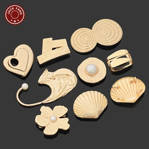 Connecteur de bikini, quincaillerie de maillot de bain, boucle de forme irrégulière, boucle décorative en métal personnalisée en forme de coquillage pour robe femme - Product Image 1