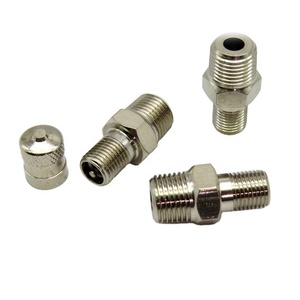 Aiguille de commande d'air pneumatique 1/8" NPT en laiton nickelé, valve Schrader unidirectionnelle - Product Image 1
