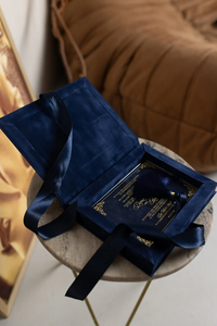 Invitaciones <span class=keywords><strong>de</strong></span> Boda Personalizadas con Tapa Dura <span class=keywords><strong>de</strong></span> Terciopelo Azul, Caja <span class=keywords><strong>de</strong></span> Papel <span class=keywords><strong>de</strong></span> Alta Calidad con Impresión en Lámina, Boletos Acrílicos Impresos - Product Image 2