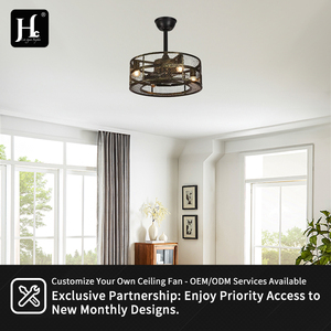 42-inch matt black flush-mounted <b>ceiling</b> <b>fan</b> <b>with</b> <b>remote</b> control, 6-speed timer, DC motor and light - Product Image 5