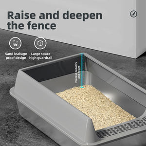 กระบะทรายแมวแบบพกพาขนาดใหญ่ วัสดุพลาสติกและสแตนเลส พร้อมที่<span class=keywords><strong>ตัก</strong></span>ทราย ควบคุมกลิ่น <span class=keywords><strong>ราคา</strong></span>ขายส่ง - Product Image 2