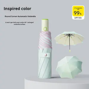 <span class=keywords><strong>Parapluie</strong></span> pliable automatique à double usage, à coins arrondis, pour le soleil et la pluie, léger, <span class=keywords><strong>petit</strong></span> pare-soleil, vente en gros - Product Image 1