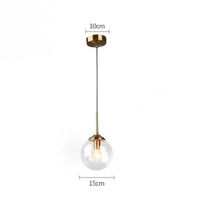 Lampada a Sospensione da Comodino, Lampadario a Sfera in Vetro per Sala da Pranzo, Bancone Bar, Decorazione, Caffetteria - Product Image 3